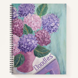 Hydrangea Doodle Sketchbook Notizblock