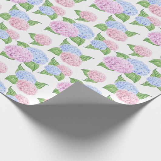 Hydrangea-Druck Geschenkpapier (Ecke)