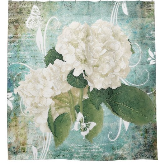 Hydrangea Duschvorhang (Vorderseite)