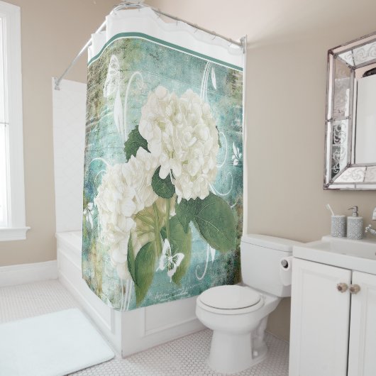 Hydrangea-Duschvorhang Duschvorhang (Beispiel)