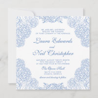 Hydrangea Dusty Blue Floral Moderne Hochzeit