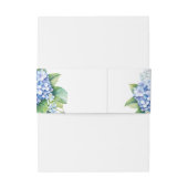 Hydrangea Dusty Blue Floral Wedding Einladungsbanderole (Rückseitenbeispiel)
