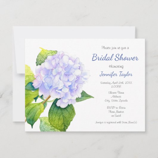 Hydrangea Einladung (Vorderseite)