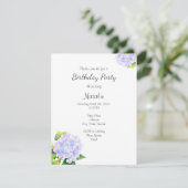 Hydrangea Einladung (Stehend Vorderseite)