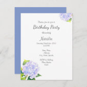 Hydrangea Einladung (Vorne/Hinten)