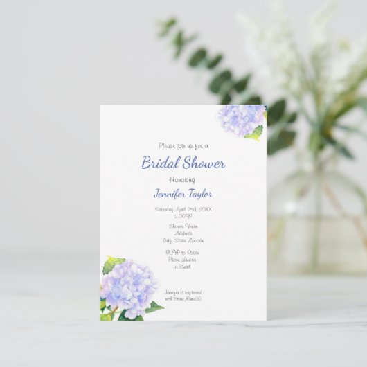 Hydrangea Einladung (Stehend Vorderseite)