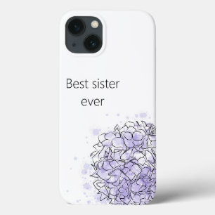 Hydrangea Elegant Blue Personalisiert Sister Case-Mate iPhone Hülle