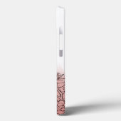 Hydrangea Elegant Personalisiert Girly Pink Case-Mate iPhone Hülle (Rückseite / Links)