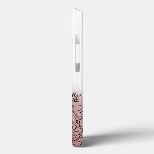 Hydrangea Elegant Personalisiert Girly Pink Case-Mate iPhone Hülle (Rückseite / Links)