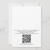 Hydrangea Elegant Rose Budget QR Code Wedding Einladung (Rückseite)