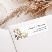 Hydrangea Elegant White Floral Wedding Address