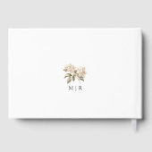 Hydrangea Elegant White Floral Wedding Gästebuch (Rückseite)