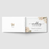 Hydrangea Elegant White Floral Wedding Gästebuch (Voll)