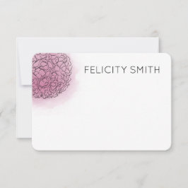 Hydrangea Elegante Personalisiert Stationery Pink Mitteilungskarte