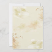 Hydrangea Elegante White Gold Floral Wedding Einladung (Rückseite)