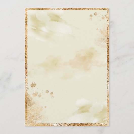 Hydrangea Elegante White Gold Floral Wedding Einladung (Rückseite)