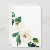 Hydrangea Elegante White Gold Rose Floral Wedding Einladung (Rückseite)