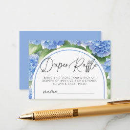 Hydrangea Es ist eine Baby-Dusche mit Babywindeln Begleitkarte