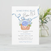 Hydrangea etwas Blau, bevor ich Brautparty Einladung (Stehend Vorderseite)