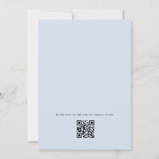 Hydrangea Eucalyptus QR Code Bridal Shower Einladung (Rückseite)