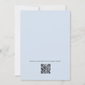Hydrangea Eukalyptus QR-Code Brautparty Einladung (Rückseite)