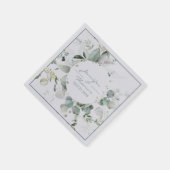 Hydrangea Farbe und grüne Blätter Papier Napkin Serviette (Ecke)