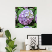 Hydrangea Farbige Blume Poster (Heimbüro)