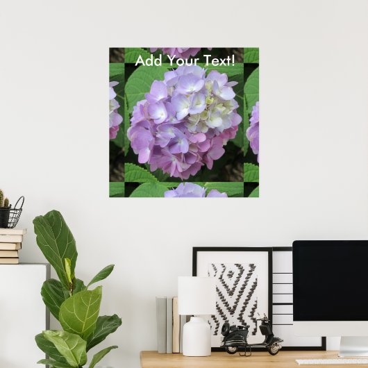Hydrangea Farbige Blume Poster (Heimbüro)