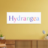 Hydrangea-farbiger Text-Blumenwall Leinwanddruck (Insitu (Wohnzimmer))