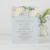 Hydrangea-Feier zum Gedenken an die Beerdigung des Einladung (Stehend Vorderseite)