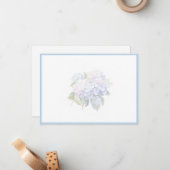 Hydrangea Flat Note Card Mitteilungskarte (Vorderseite/Rückseite Beispiel)