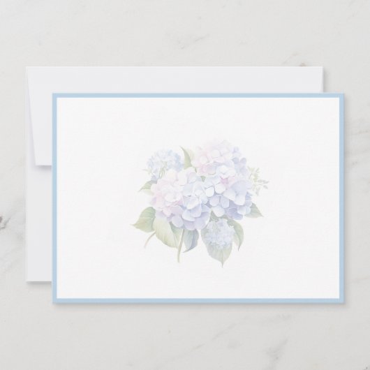Hydrangea Flat Note Card Mitteilungskarte (Vorderseite)