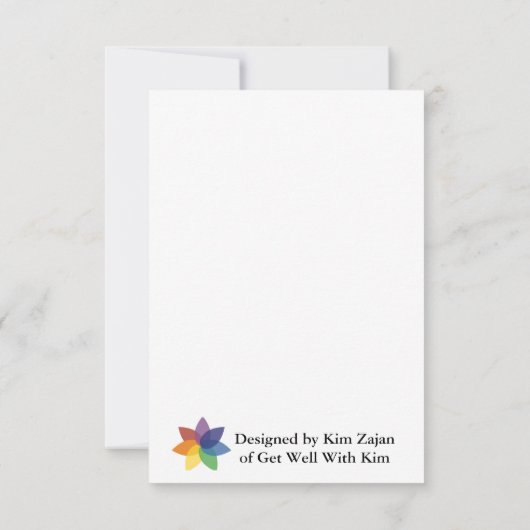 Hydrangea Flat Thank You Card Dankeskarte (Rückseite)