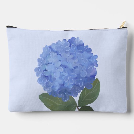 Hydrangea Floral Blooms Individuelle Name Zubehörtasche (Rückseite)