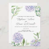 Hydrangea Floral Bouquet Hochzeitseinladung Einladung (Vorne/Hinten)