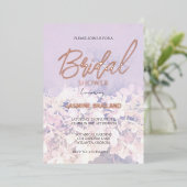 Hydrangea Floral Brautparty Folieneinladung (Stehend vorne)