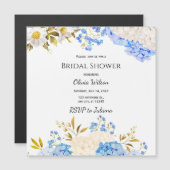 Hydrangea Floral Brautparty Magnet Card (Vorne/Hinten)