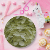 Hydrangea Floral Celadon Green Pappteller (Party)