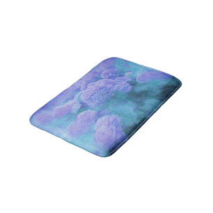 Hydrangea Floral Chic Lila Aquamarin Vintag Badematte