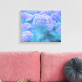 Hydrangea Floral Chic Lila Aquamarin Vintag Leinwanddruck (Insitu (Wohnzimmer))