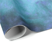 Hydrangea Floral Chic Lila Aquamarinen Vintagen Geschenkpapier (Rolleneckpunkt)