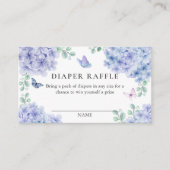 Hydrangea Floral Garden Windelwanne Raffle Babydus Begleitkarte (Vorderseite)