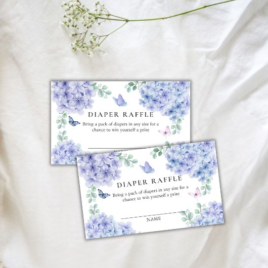 Hydrangea Floral Garden Windelwanne Raffle Babydus Begleitkarte