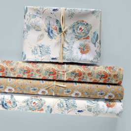 Hydrangea floral geschenkpapier set