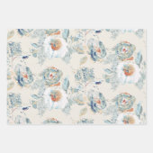 Hydrangea floral geschenkpapier set (Vorderseite)