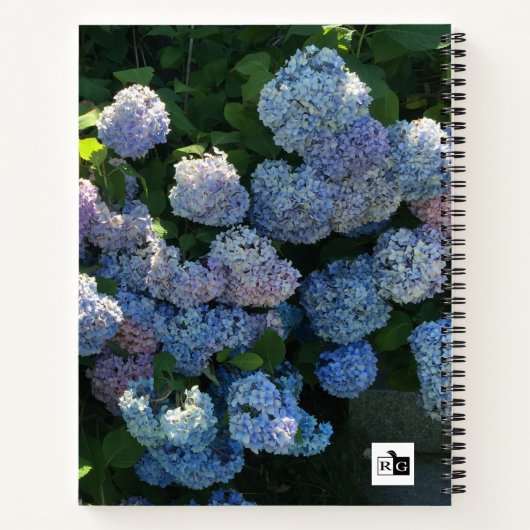 Hydrangea Floral Gratitude Journal-Notebook Notizblock (Rückseite)