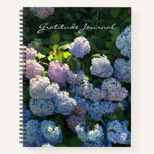 Hydrangea Floral Gratitude Journal-Notebook Notizblock (Vorderseite)