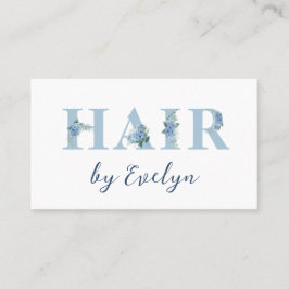 Hydrangea Floral Letters Hair Business Card Visitenkarte