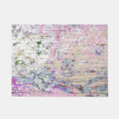 Hydrangea Floral Pink Land Vintages Holz Fußmatte (Vorderseite)