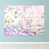 Hydrangea Floral Pink Land Vintages Holz Leinwanddruck (Insitu (Holzboden))